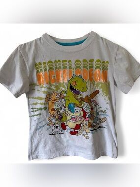 100% Cotton Nickelodeon 90’s Cartoon Short Sleeve Y2K Graphic Tee Unisex 5/6